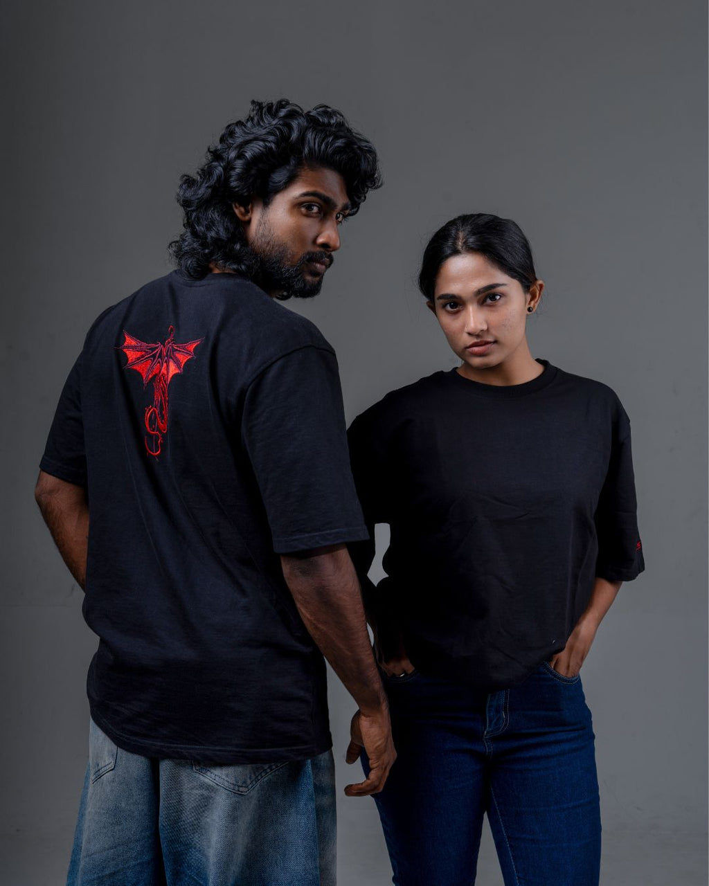 Red Dragon Embroidered T-Shirt