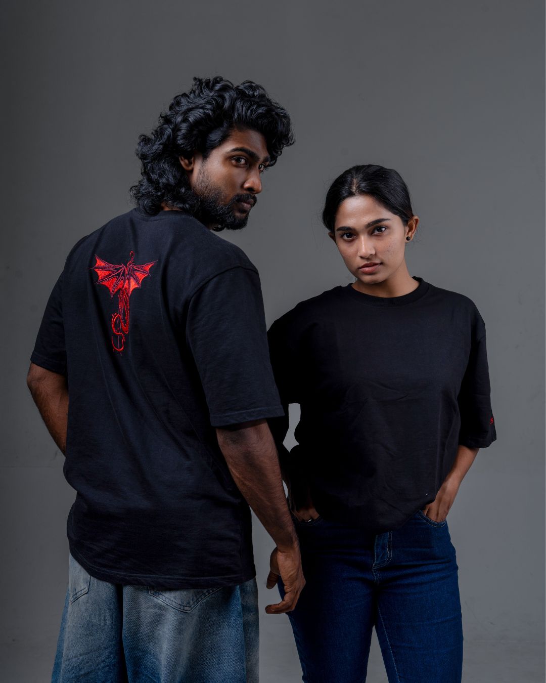 Red Dragon Embroidered T-Shirt